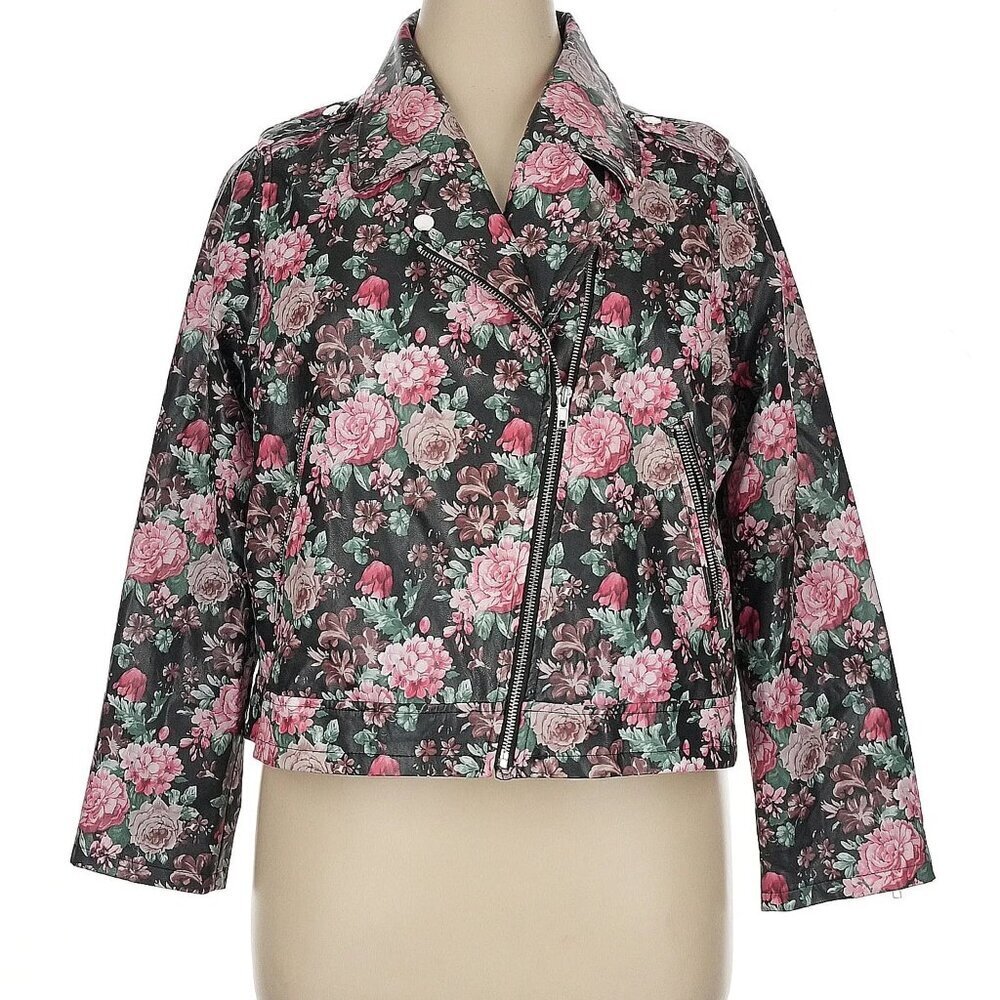 Modcloth "Petals to the Metal" Vegan Leather Moto Jacket